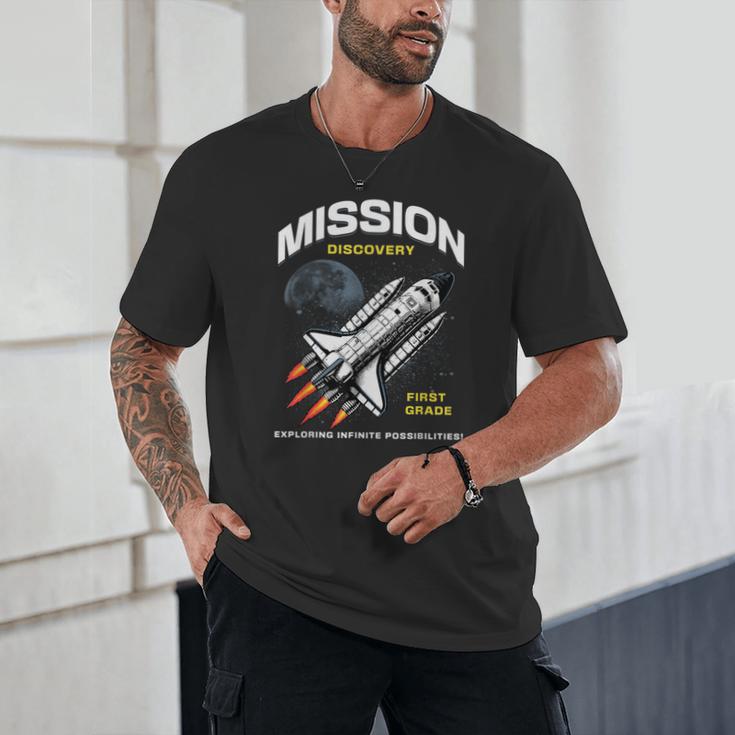 First Grade Back To School Space Rocket Astronaut Unisex T-Shirt First Grade Back To School Space Rocket Astronaut Unisex T-Shirt
