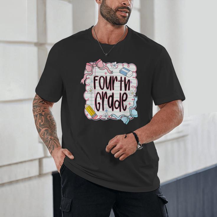 Fourth Grade Back To School For Girls Pink Notebook Unisex T-Shirt Fourth Grade Back To School For Girls Pink Notebook Unisex T-Shirt