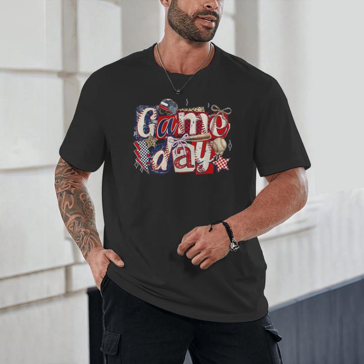 Game Day Baseball Leopard Coquette Bow Mama Mom Sister Unisex T-Shirt Game Day Baseball Leopard Coquette Bow Mama Mom Sister Unisex T-Shirt