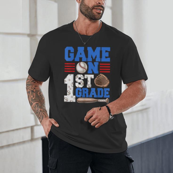 Game On First Grade Boy Baseball Back To School Unisex T-Shirt Game On First Grade Boy Baseball Back To School Unisex T-Shirt