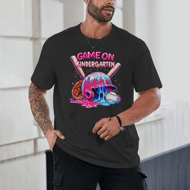 Game Kindergarten Baseball Ice Cream Drip On Back To School Unisex T-Shirt