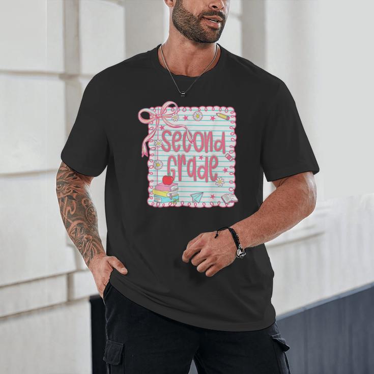 Girls Second Grade Coquette Bow Pink Preppy Back To School Unisex T-Shirt Girls Second Grade Coquette Bow Pink Preppy Back To School Unisex T-Shirt