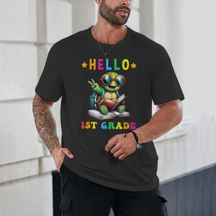 Hello 1st Grade Turtle Lovers Back To School Kids Boys Girls Unisex T-Shirt Hello 1st Grade Turtle Lovers Back To School Kids Boys Girls Unisex T-Shirt