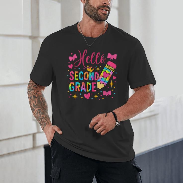 Hello Second Grade Colorful Pencil Tie Dye Back To School Unisex T-Shirt Hello Second Grade Colorful Pencil Tie Dye Back To School Unisex T-Shirt