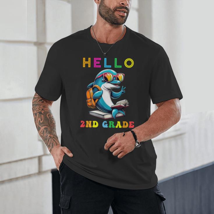 Hello Second Grade Dolphin Lover Back To School Kid Boy Girl Unisex T-Shirt Hello Second Grade Dolphin Lover Back To School Kid Boy Girl Unisex T-Shirt