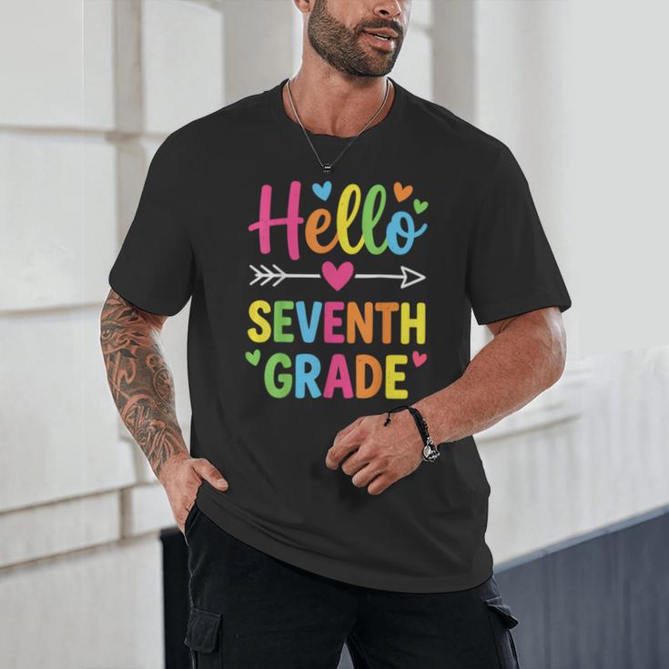 Hello Seventh 7TH Grade Back To School Kids Students Tee Unisex T-Shirt Hello Seventh 7TH Grade Back To School Kids Students Tee Unisex T-Shirt