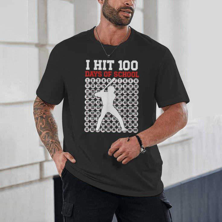 I Hit 100 Days Of School Baseball 100 Day Of School Unisex T-Shirt I Hit 100 Days Of School Baseball 100 Day Of School Unisex T-Shirt