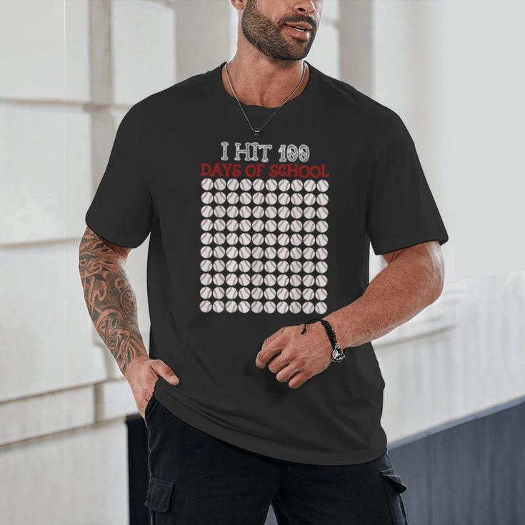 I Hit 100 Days Of School Baseball Lover Teacher Student Unisex T-Shirt I Hit 100 Days Of School Baseball Lover Teacher Student Unisex T-Shirt