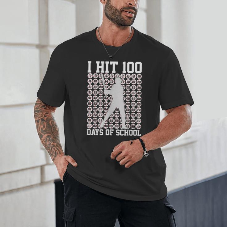 I Hit 100 Days Of School Boys Kids 100th Day Balls Baseball Unisex T-Shirt I Hit 100 Days Of School Boys Kids 100th Day Balls Baseball Unisex T-Shirt