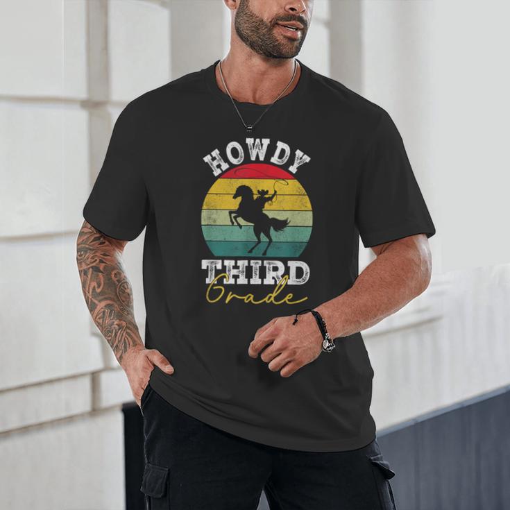 Howdy 3rd Grade Cowboy Western Back To School Third Grade Unisex T-Shirt