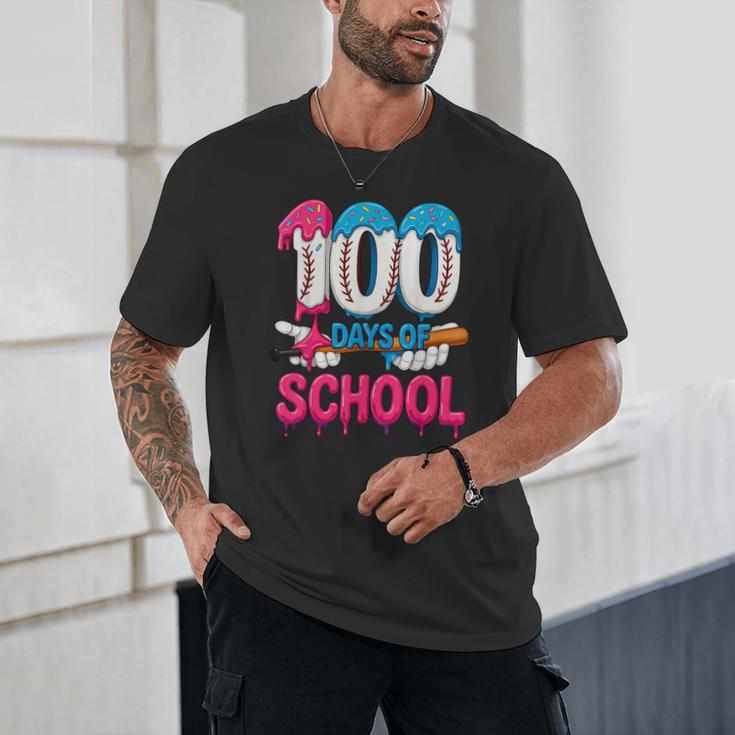 HUGvyn 100 Days Of School Baseball Ice Cream Teacher Student Unisex T-Shirt HUGvyn 100 Days Of School Baseball Ice Cream Teacher Student Unisex T-Shirt