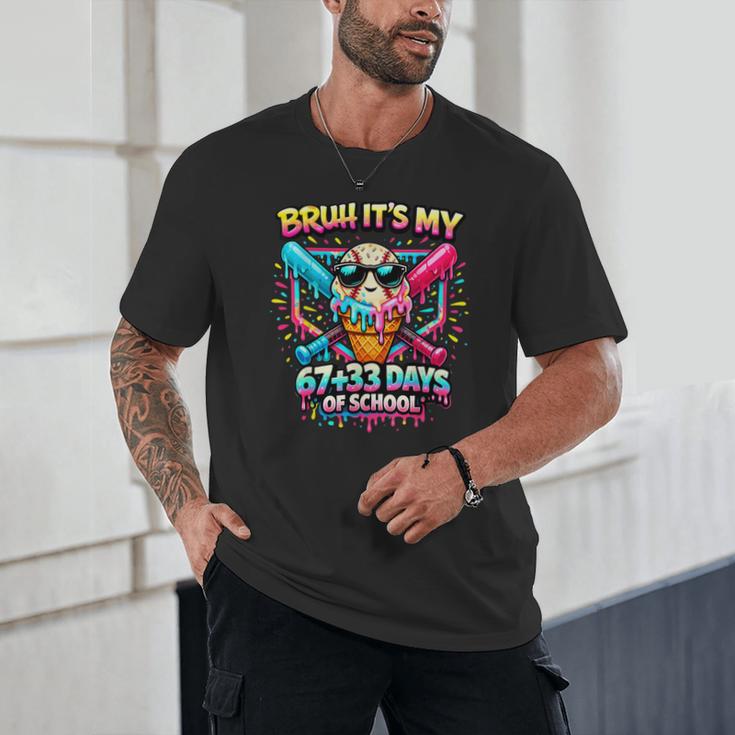 It's My 6733 Days Of School Baseball Ice Cream Dripping Unisex T-Shirt