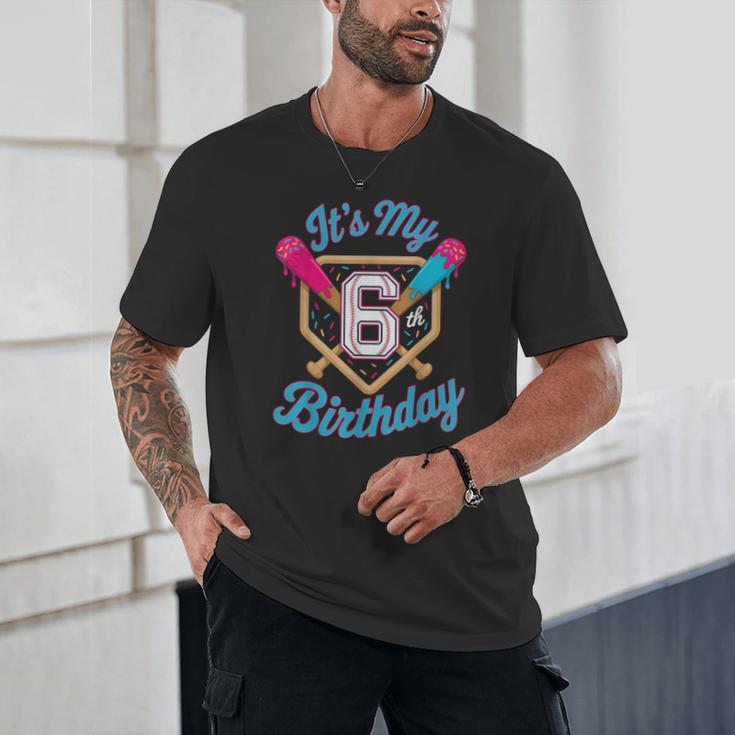 It's My 6th Birthday Baseball Fan Fun Party Celebration Unisex T-Shirt It's My 6th Birthday Baseball Fan Fun Party Celebration Unisex T-Shirt