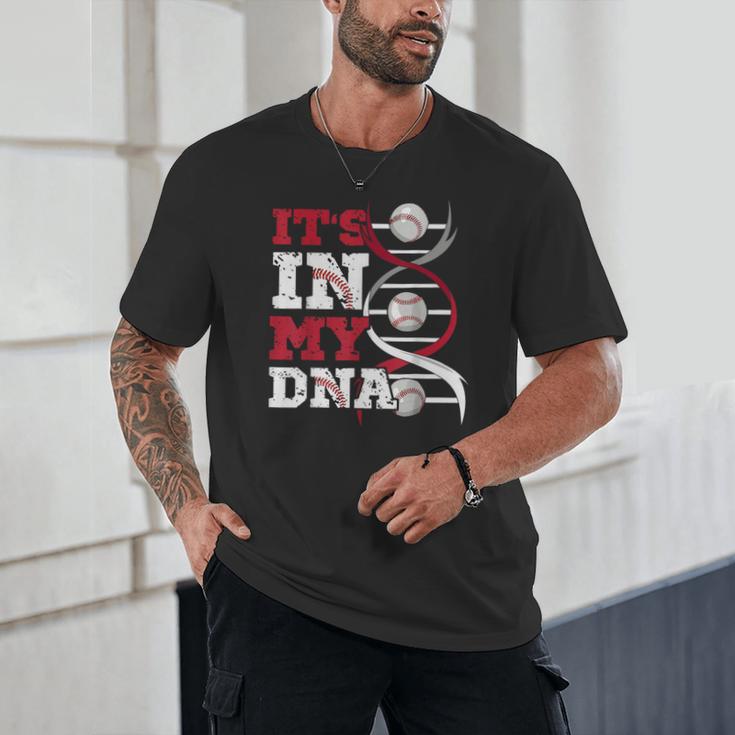 ITS In My DNA Baseball Sport Player Saying Baseball Fan Unisex T-Shirt ITS In My DNA Baseball Sport Player Saying Baseball Fan Unisex T-Shirt