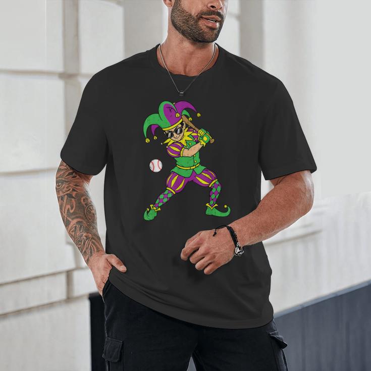 Jester Baseball Mardi Gras Carnival Sport Men Boy Teen Kids Unisex T-Shirt