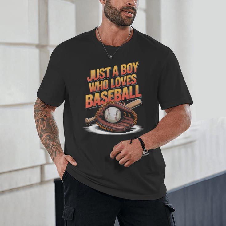 Just A Boy Who Loves Baseball Player Kids Unisex T-Shirt Just A Boy Who Loves Baseball Player Kids Unisex T-Shirt