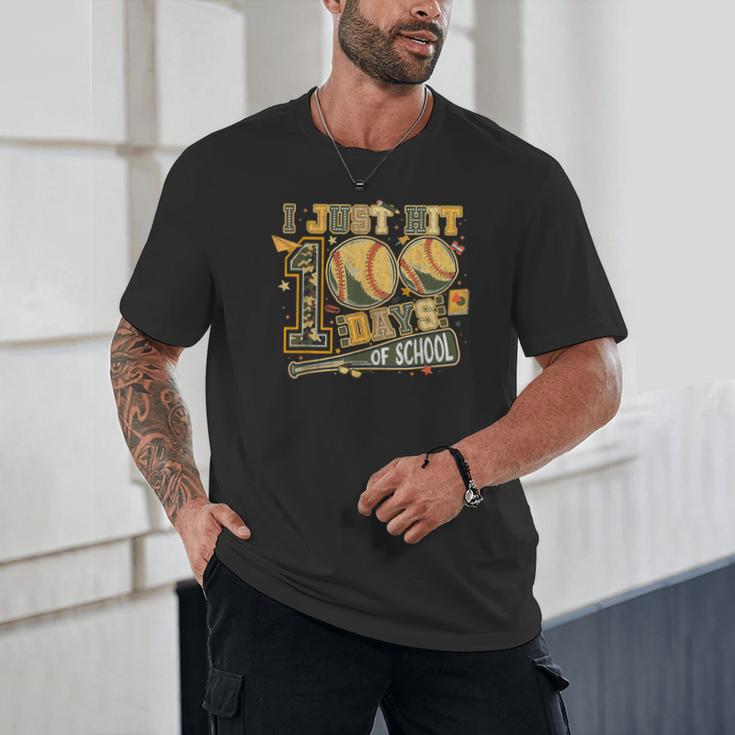 I Just Hit 100 Days Of School Baseball Camo Boys Kid Toddler Unisex T-Shirt I Just Hit 100 Days Of School Baseball Camo Boys Kid Toddler Unisex T-Shirt