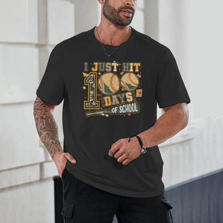 I Just Hit 100 Days Of School Camo Baseball Boy Kids Teacher Unisex T-Shirt I Just Hit 100 Days Of School Camo Baseball Boy Kids Teacher Unisex T-Shirt