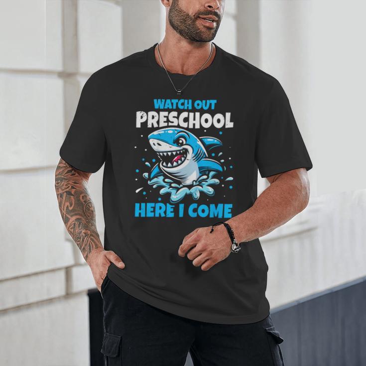 Kids Back To School Watch Out Preschool Here I Come Shark Boys Unisex T-Shirt Kids Back To School Watch Out Preschool Here I Come Shark Boys Unisex T-Shirt