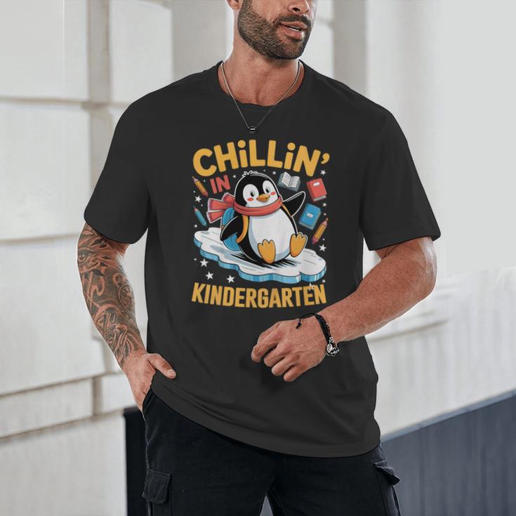 Kids Chillin In Kindergarten Penguin Student Back To School Boys Unisex T-Shirt Kids Chillin In Kindergarten Penguin Student Back To School Boys Unisex T-Shirt