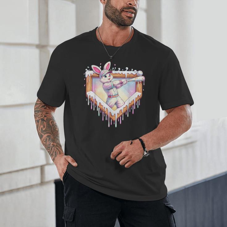 Kids Happy Easter Bunny Playing Baseball Boy Ice Cream Drip Unisex T-Shirt Kids Happy Easter Bunny Playing Baseball Boy Ice Cream Drip Unisex T-Shirt