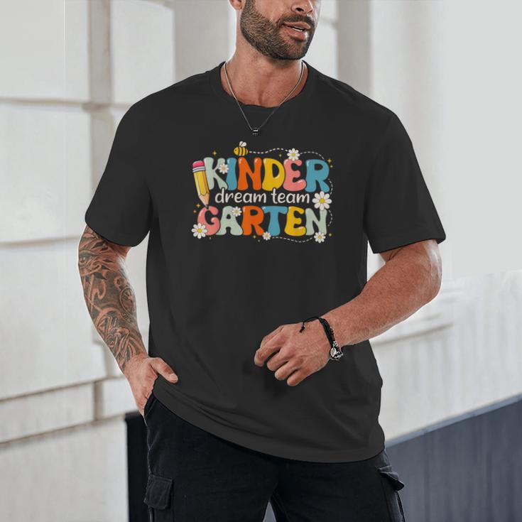 Kindergarten Dream Team Groovy Retro Children Back To School Unisex T-Shirt