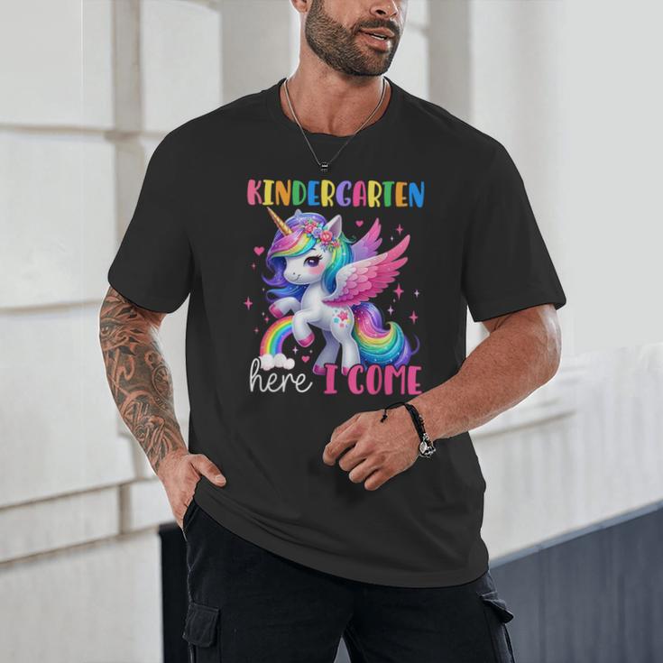 Kindergarten Here I Come Unicorn Girls Kids Back To School Unisex T-Shirt Kindergarten Here I Come Unicorn Girls Kids Back To School Unisex T-Shirt