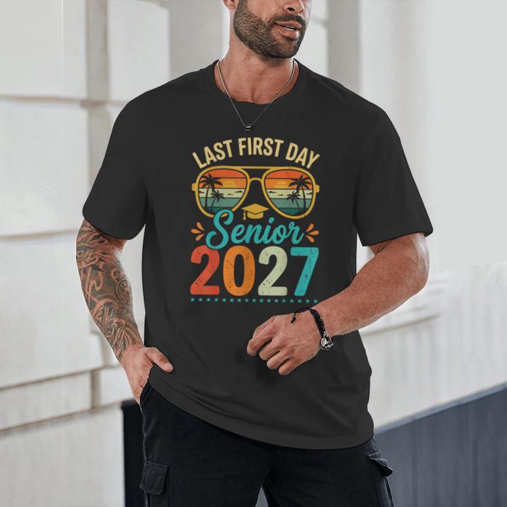 Last First Day Senior 2027 Back To School Students Tee Unisex T-Shirt Last First Day Senior 2027 Back To School Students Tee Unisex T-Shirt