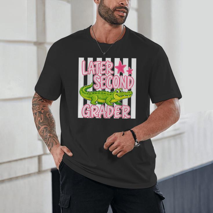 Later Second Grader Cute Alligator Back To School Graduation Unisex T-Shirt Later Second Grader Cute Alligator Back To School Graduation Unisex T-Shirt
