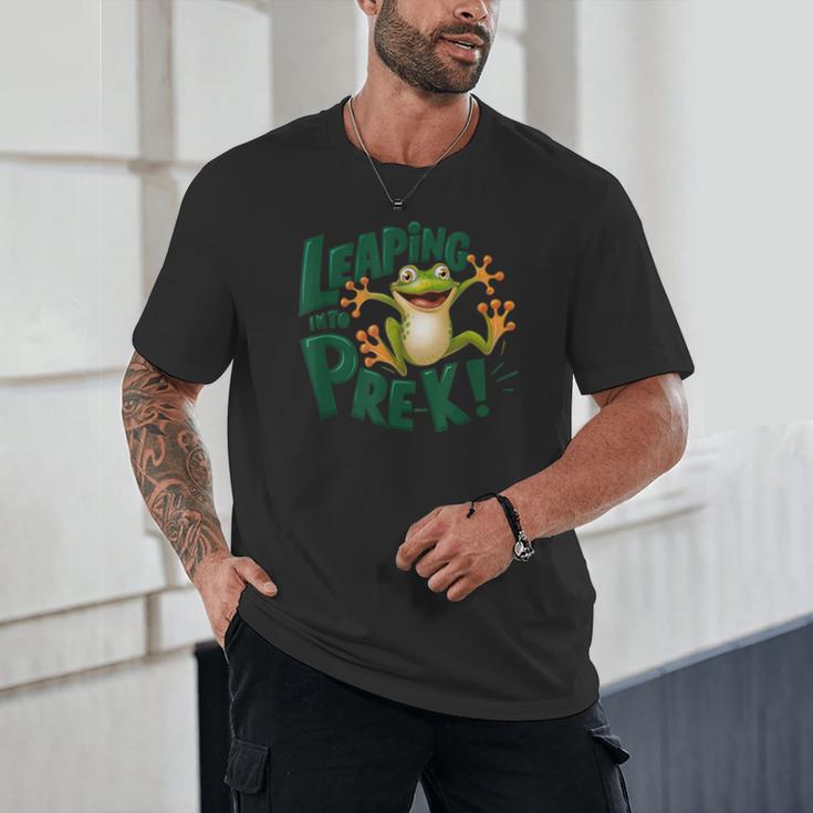 Leaping Into Pre-K Jumping Tree Frog Back To School Fun Unisex T-Shirt