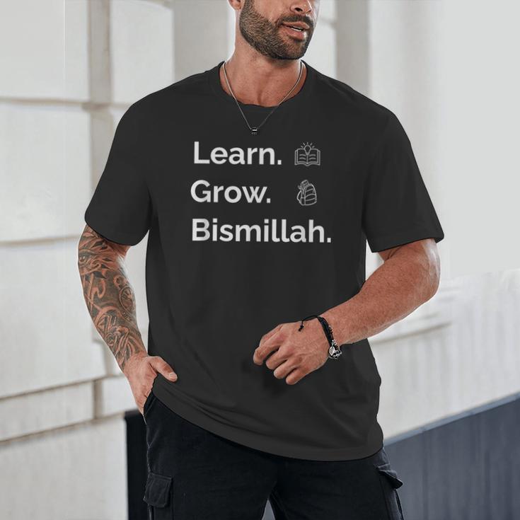 Learn Grow Bismillah – Islamic Back To School Unisex T-Shirt Learn Grow Bismillah – Islamic Back To School Unisex T-Shirt
