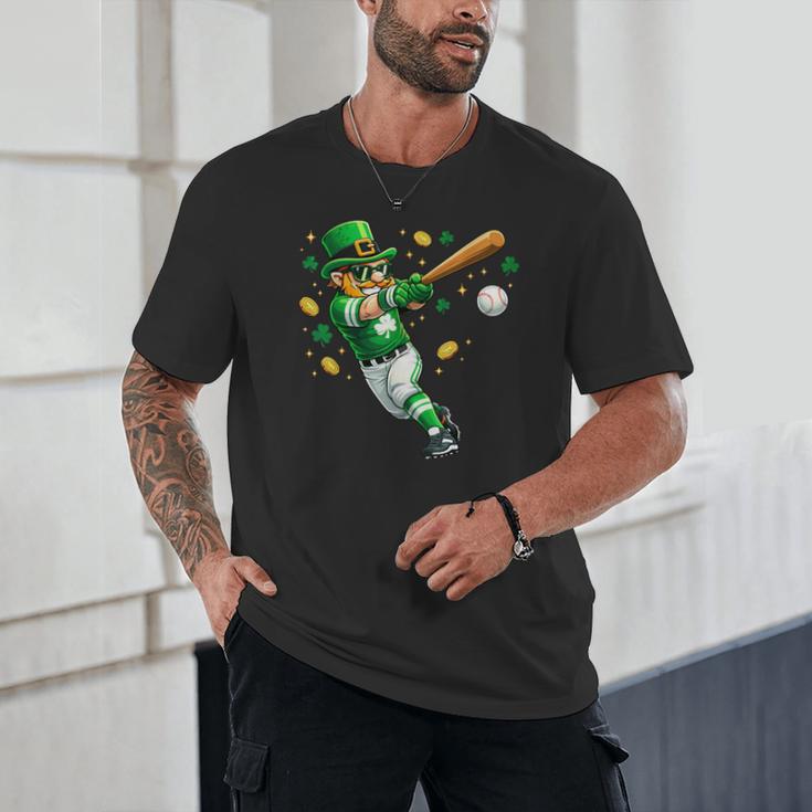 Leprechaun Play Baseball St Patrick's Day Men Kid Boys Unisex T-Shirt Leprechaun Play Baseball St Patrick's Day Men Kid Boys Unisex T-Shirt