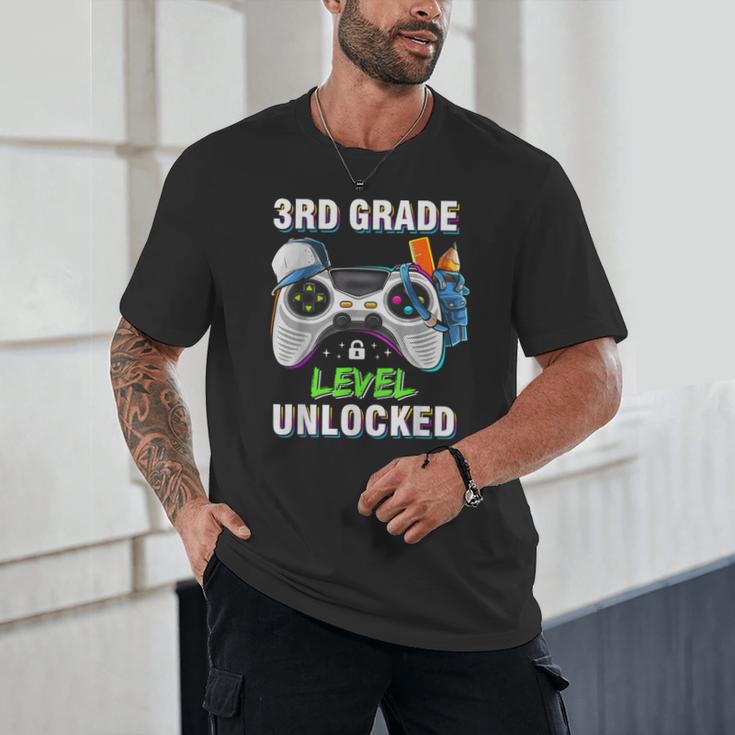 Level 3rd Grade Unlocked Back To School First Day Boys Kids Unisex T-Shirt Level 3rd Grade Unlocked Back To School First Day Boys Kids Unisex T-Shirt