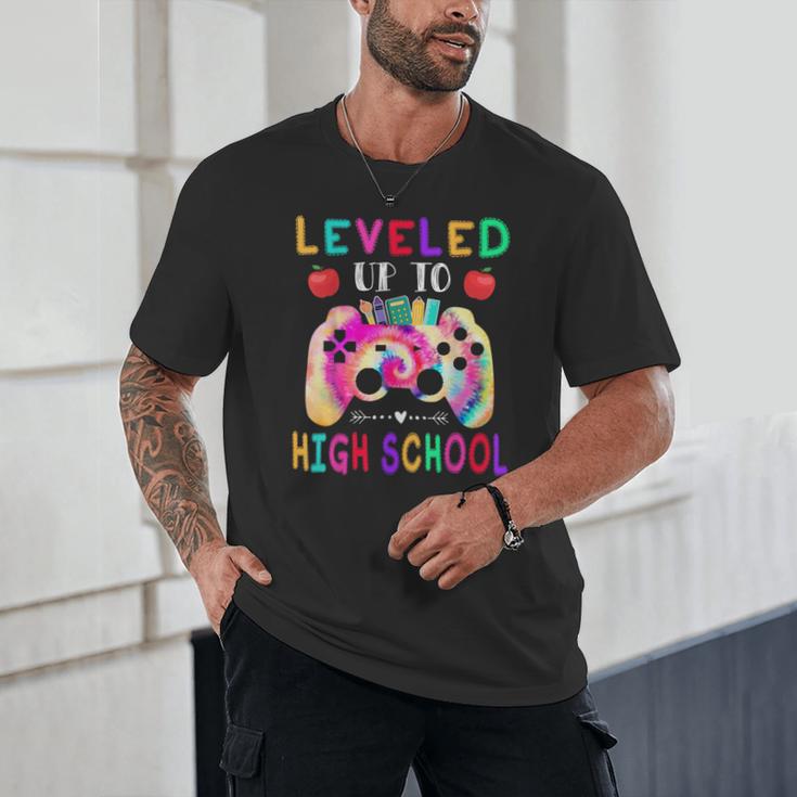 Leveled Up To High School Gaming Fun Back To School Tie Dye Unisex T-Shirt