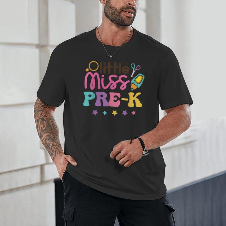 Little Miss Pre-K Preschool First Day Back To School Girls Unisex T-Shirt