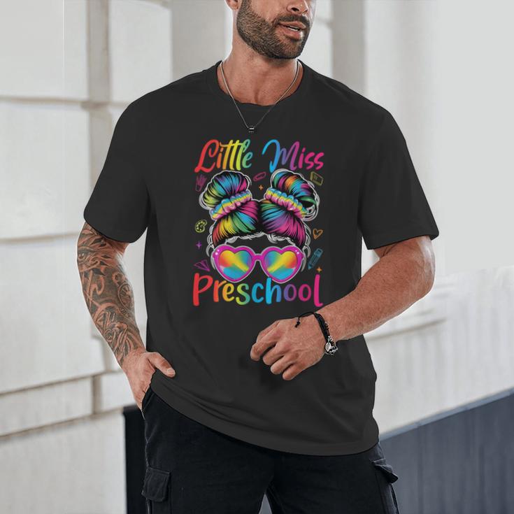 Little Miss Preschool Messy Bun Back To School Girl Women Unisex T-Shirt Little Miss Preschool Messy Bun Back To School Girl Women Unisex T-Shirt