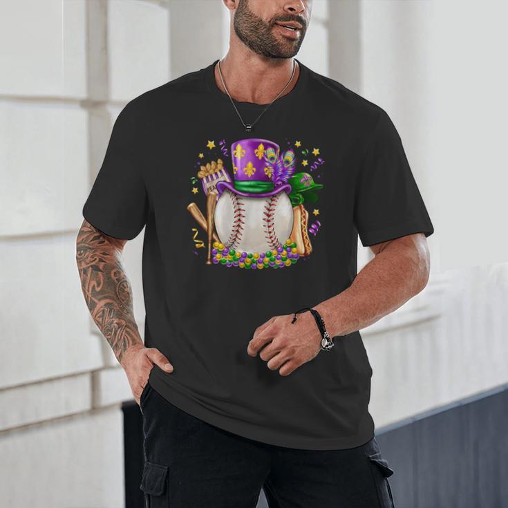 Mardi Gras Baseball Jester Hat Fleur De Lis Boys Girls Kids Unisex T-Shirt