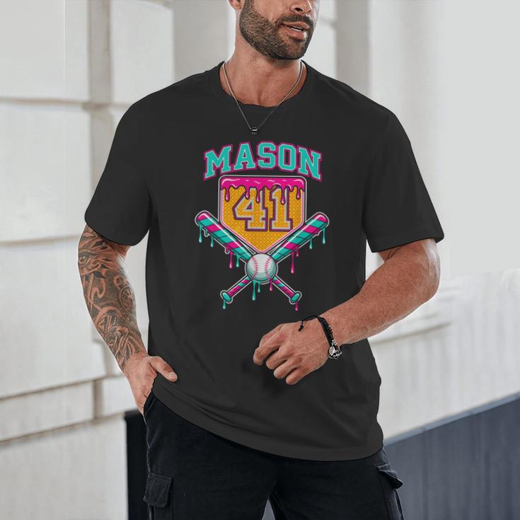 Mason 41 Meme Ice Cream Drip Baseball Birthday Costume Unisex T-Shirt Mason 41 Meme Ice Cream Drip Baseball Birthday Costume Unisex T-Shirt