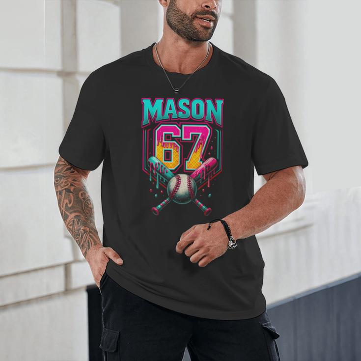 Mason 67 Ice Cream Drip Baseball Ice Cream Drip Unisex T-Shirt