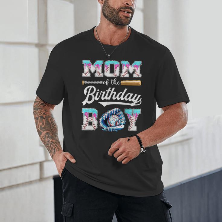 Mom Of The Birthday Boy Baseball Ice Cream Drip Matching Unisex T-Shirt Mom Of The Birthday Boy Baseball Ice Cream Drip Matching Unisex T-Shirt