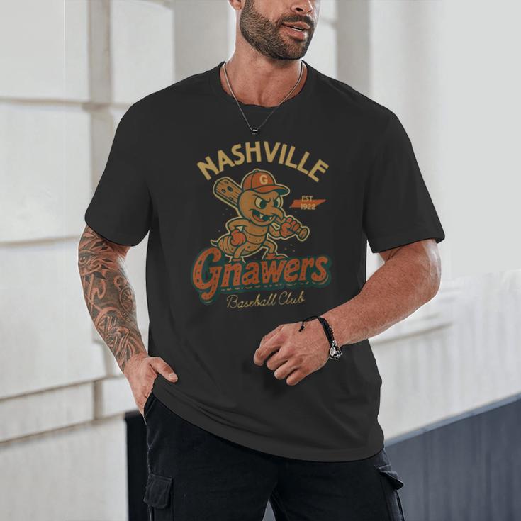 Nashville Gnawers Retro Minor League Baseball Unisex T-Shirt Nashville Gnawers Retro Minor League Baseball Unisex T-Shirt