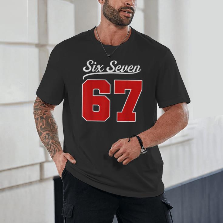 Number 67 Numbered Six Seven Baseball Jersey Style Team 67 Unisex T-Shirt Number 67 Numbered Six Seven Baseball Jersey Style Team 67 Unisex T-Shirt