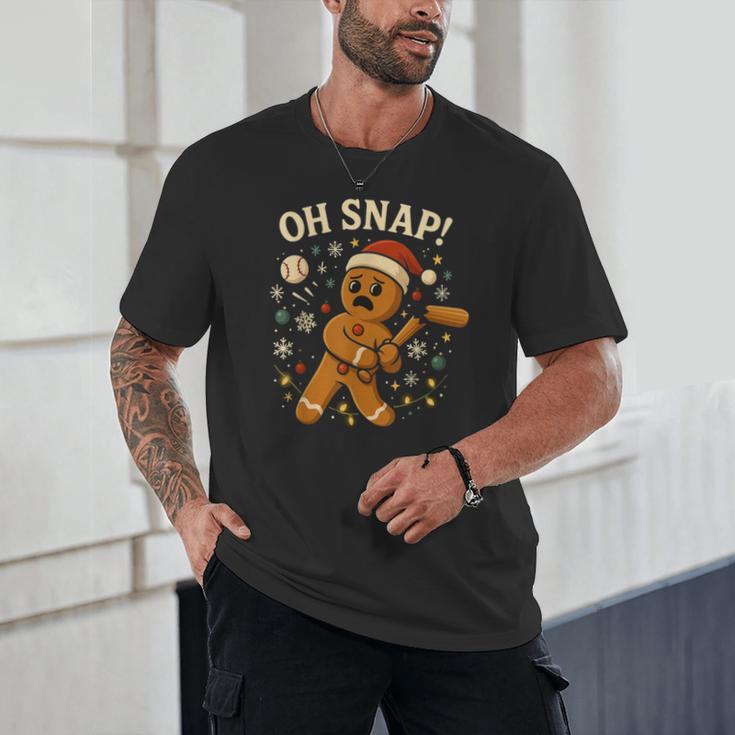 Oh Snap Gingerbreadman Christmas Baseball Unisex T-Shirt Oh Snap Gingerbreadman Christmas Baseball Unisex T-Shirt