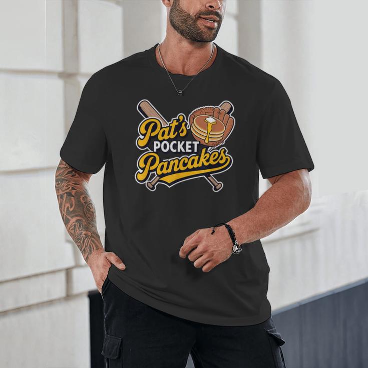 Pat's Pocket Pancakes Baseball Glove Stack Syrup Unisex T-Shirt Pat's Pocket Pancakes Baseball Glove Stack Syrup Unisex T-Shirt