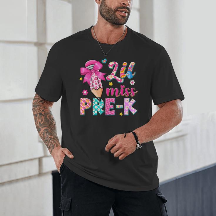 Pencil Bow Lil Miss Pre-K Pre-K Back To School Unisex T-Shirt Pencil Bow Lil Miss Pre-K Pre-K Back To School Unisex T-Shirt