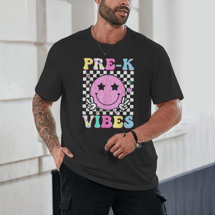 Pre-K Vibes Groovy Back To School PreK Preschool Girls Kids Unisex T-Shirt