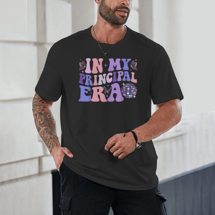 In My Principal Era Groovy School Principal Back To School Unisex T-Shirt