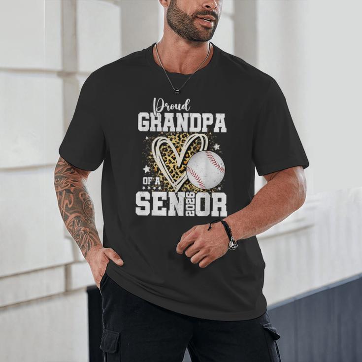 Proud Grandpa Of A 2026 Senior Baseball Graduation Leopard Unisex T-Shirt Proud Grandpa Of A 2026 Senior Baseball Graduation Leopard Unisex T-Shirt