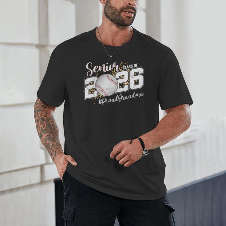 Proud Senior Grandma Class Of 2026 Baseball Graduate Leopard Unisex T-Shirt