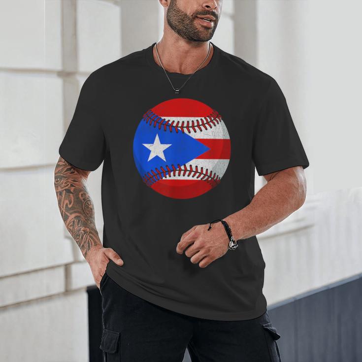 Puerto Rico Baseball Flag Boricua Beisbol Fan Gear Unisex T-Shirt
